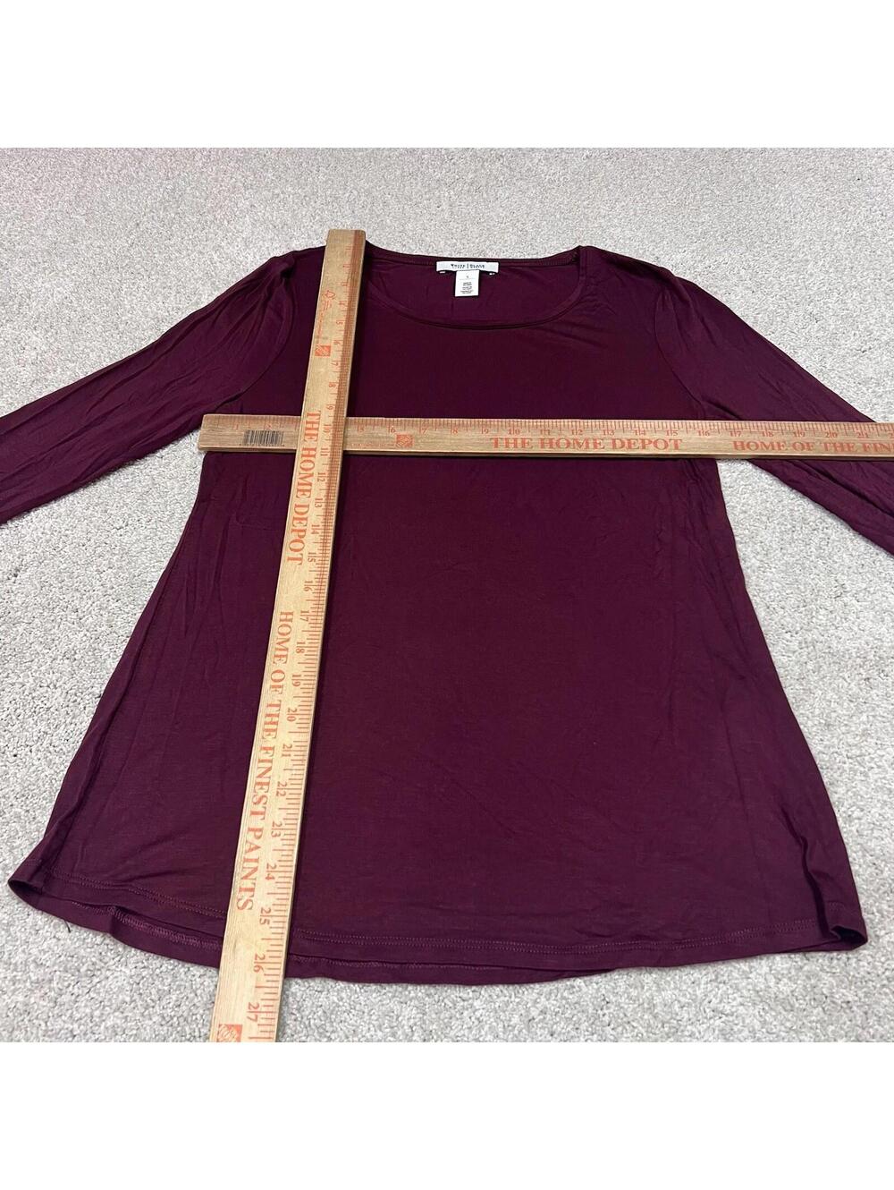 White House Black Market Blouse Women’s Red Long Sleeve Size Small - Picture 2 of 11
